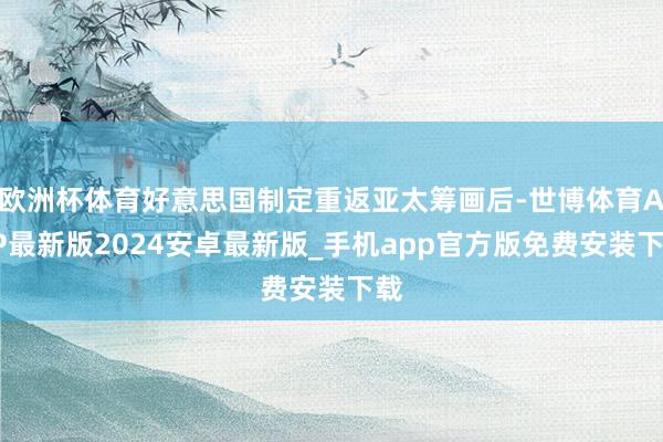 欧洲杯体育好意思国制定重返亚太筹画后-世博体育APP最新版2024安卓最新版_手机app官方版免费安装下载